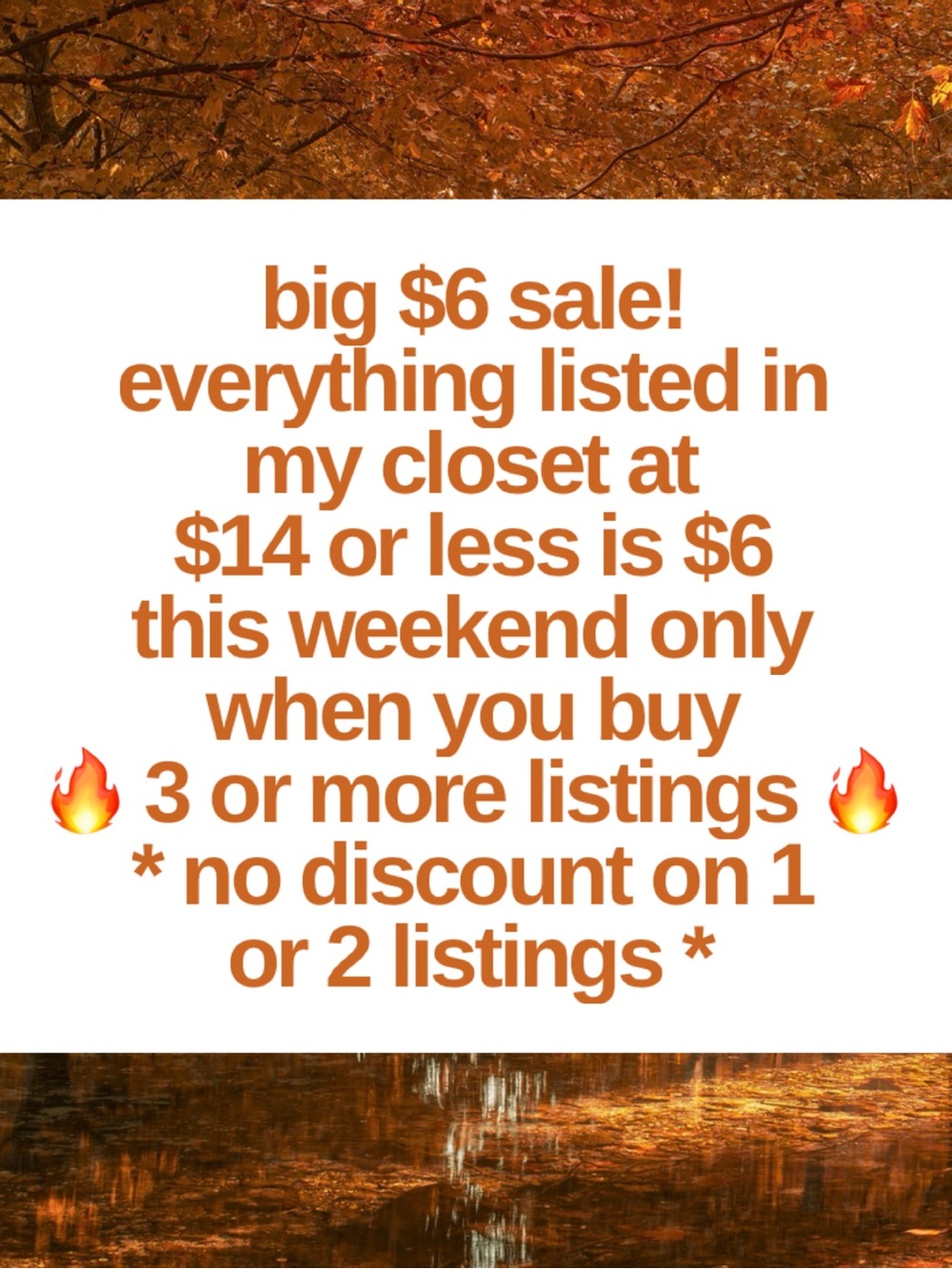 You must purchase โ3 or moreโ listings to get $6 price